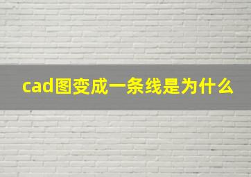 cad图变成一条线是为什么