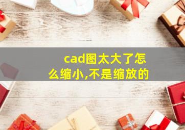 cad图太大了怎么缩小,不是缩放的