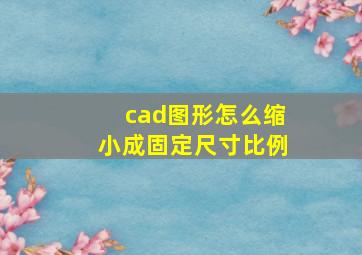 cad图形怎么缩小成固定尺寸比例