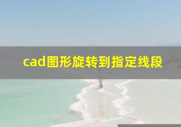 cad图形旋转到指定线段