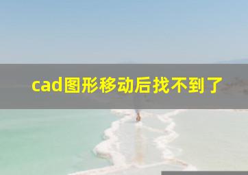 cad图形移动后找不到了