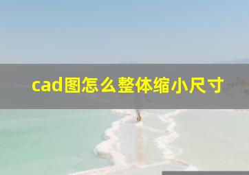 cad图怎么整体缩小尺寸