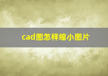 cad图怎样缩小图片