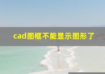 cad图框不能显示图形了