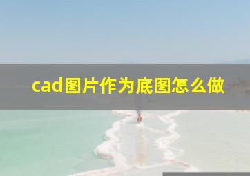 cad图片作为底图怎么做