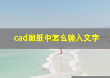 cad图纸中怎么输入文字