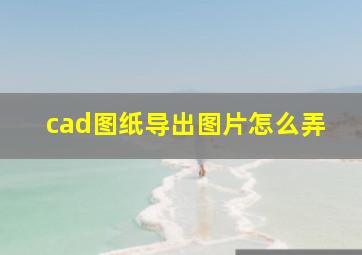 cad图纸导出图片怎么弄