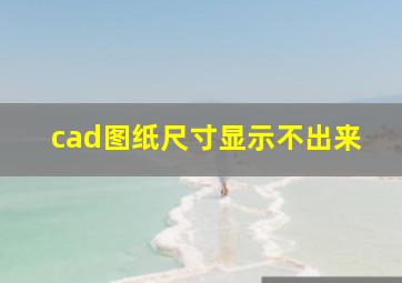 cad图纸尺寸显示不出来