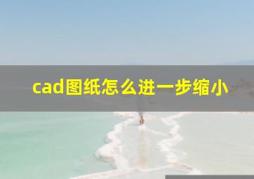 cad图纸怎么进一步缩小