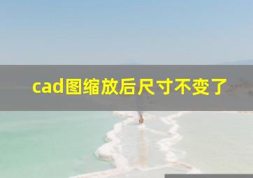 cad图缩放后尺寸不变了