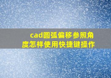 cad圆弧偏移参照角度怎样使用快捷键操作