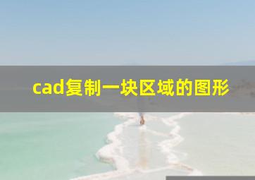 cad复制一块区域的图形