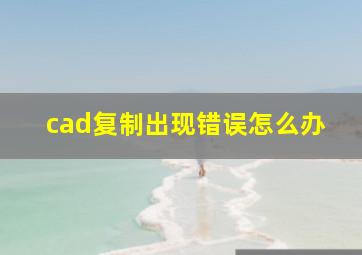 cad复制出现错误怎么办