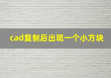 cad复制后出现一个小方块