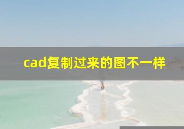 cad复制过来的图不一样