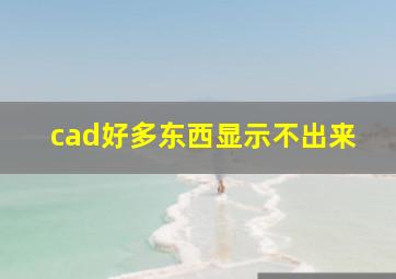 cad好多东西显示不出来