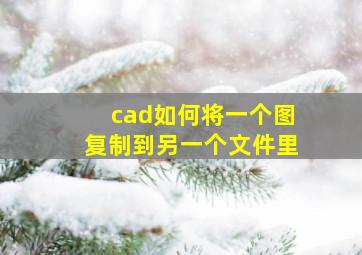 cad如何将一个图复制到另一个文件里