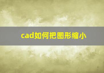 cad如何把图形缩小