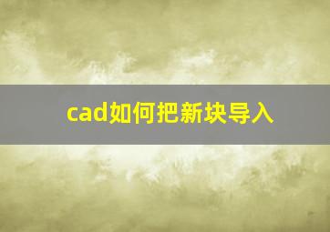 cad如何把新块导入