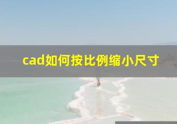 cad如何按比例缩小尺寸