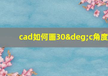 cad如何画30°c角度