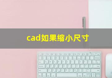 cad如果缩小尺寸