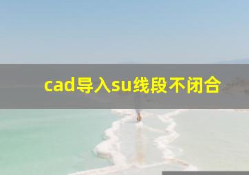 cad导入su线段不闭合