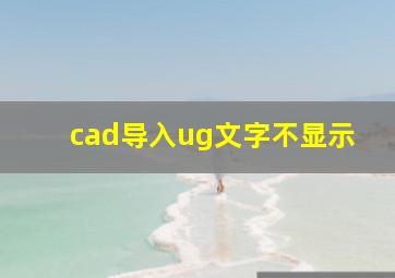 cad导入ug文字不显示