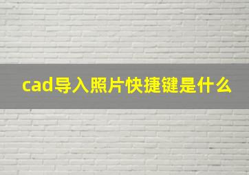 cad导入照片快捷键是什么