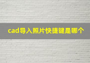 cad导入照片快捷键是哪个