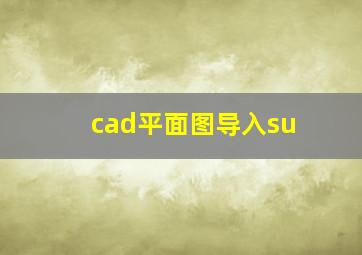 cad平面图导入su