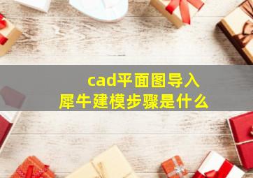 cad平面图导入犀牛建模步骤是什么