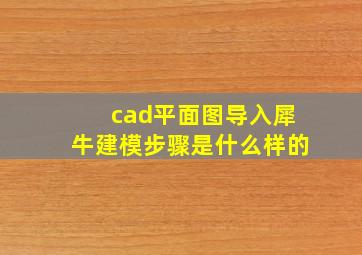 cad平面图导入犀牛建模步骤是什么样的