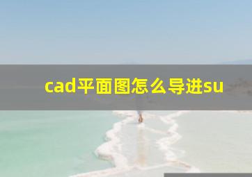 cad平面图怎么导进su