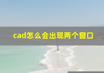 cad怎么会出现两个窗口