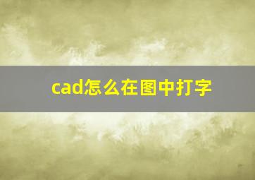 cad怎么在图中打字