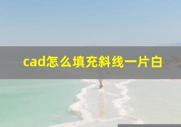 cad怎么填充斜线一片白