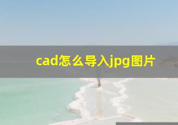 cad怎么导入jpg图片