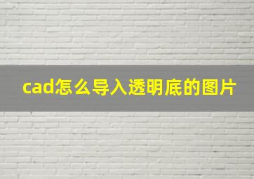 cad怎么导入透明底的图片