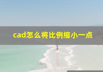 cad怎么将比例缩小一点