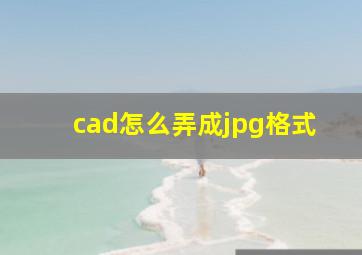 cad怎么弄成jpg格式