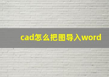 cad怎么把图导入word