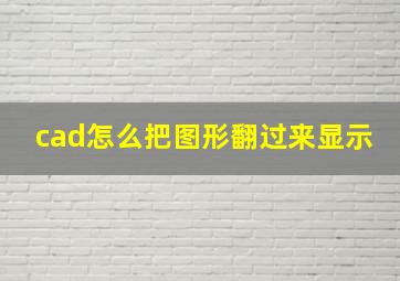 cad怎么把图形翻过来显示