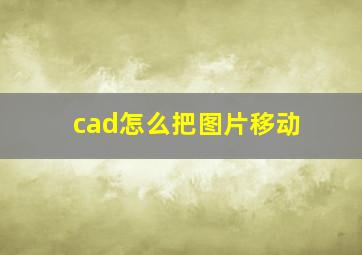 cad怎么把图片移动