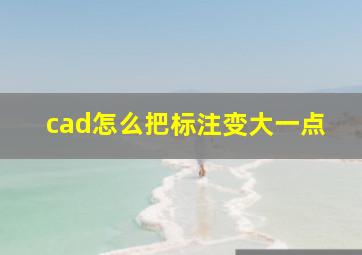 cad怎么把标注变大一点