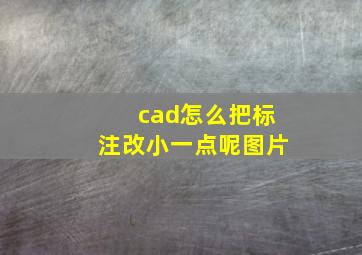 cad怎么把标注改小一点呢图片