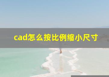 cad怎么按比例缩小尺寸