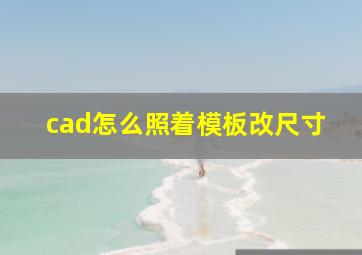 cad怎么照着模板改尺寸