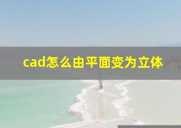 cad怎么由平面变为立体