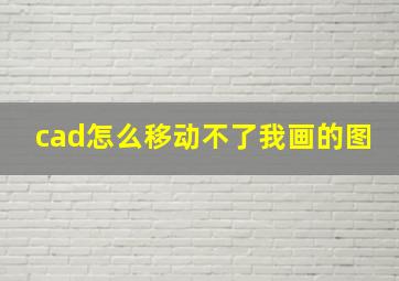 cad怎么移动不了我画的图